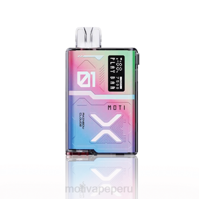 48LN57 MOTI Play Bar 7500 vaporizadores desechables (5%, 7500 inhalaciones) nube arcoiris | MOTI precio Peru