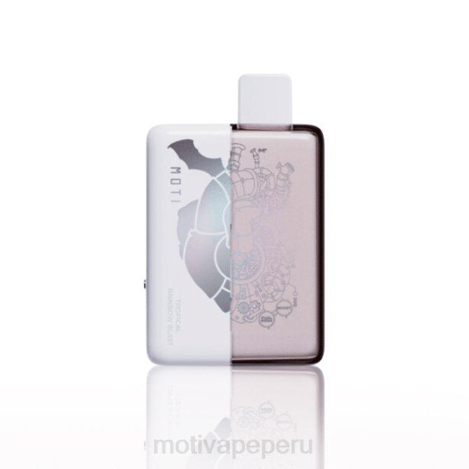 48LN72 MOTI Duo 9000 vaporizadores desechables (5%, 9000 inhalaciones) explosión del arco iris tropical | MOTI vape Lima