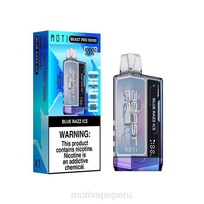 48LN40 MOTI Beast Pro vaporizador desechable (5%, 10000 inhalaciones) hielo azul | MOTI vape refill
