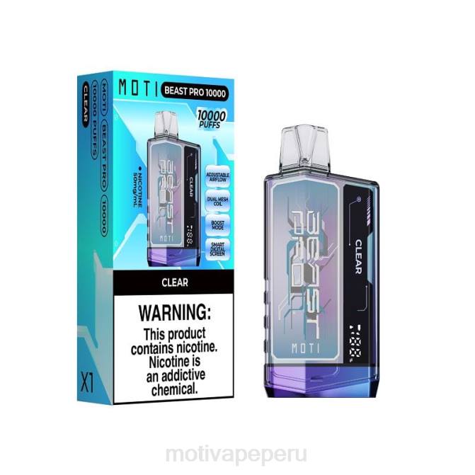 48LN41 MOTI Beast Pro vaporizador desechable (5%, 10000 inhalaciones) claro | MOTI vape Peru