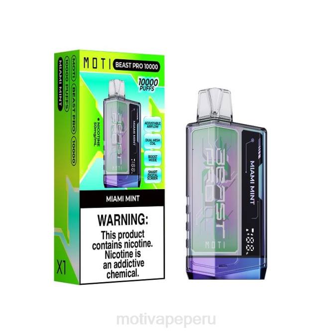 48LN48 MOTI Beast Pro vaporizador desechable (5%, 10000 inhalaciones) menta de miami | vaper MOTI precio