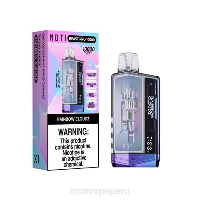 48LN49 MOTI Beast Pro vaporizador desechable (5%, 10000 inhalaciones) nube arcoiris | MOTI vape review