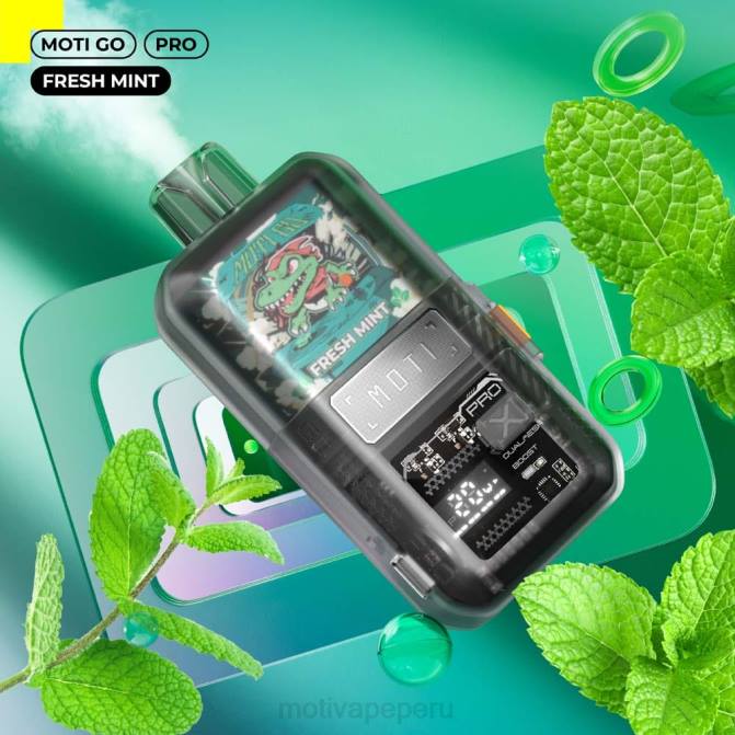 48LN16 MOTI Go Pro vaporizador desechable (5%, 12000 inhalaciones) menta fresca | MOTI vape recargable Peru
