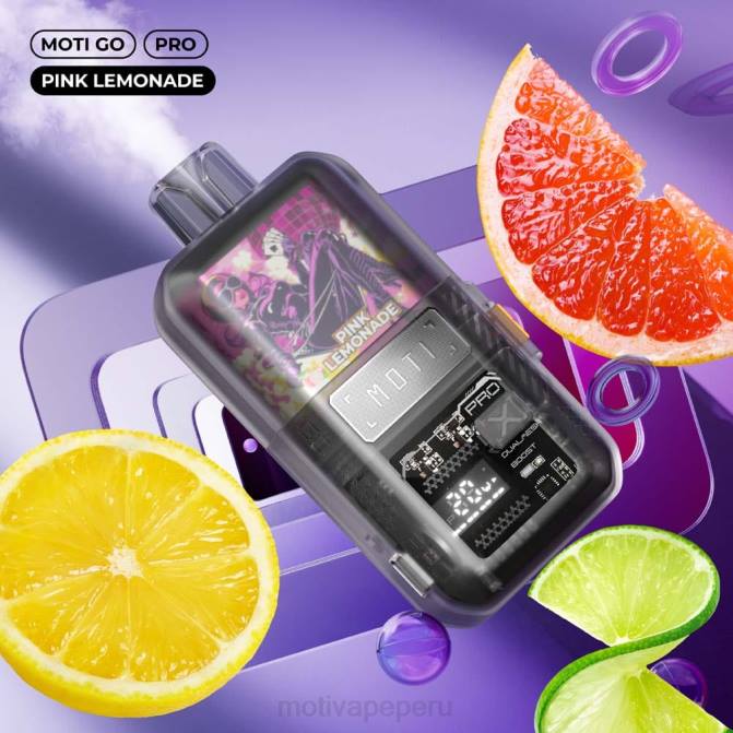 48LN18 MOTI Go Pro vaporizador desechable (5%, 12000 inhalaciones) limonada rosa | vaper MOTI precio