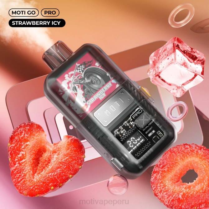 48LN22 MOTI Go Pro vaporizador desechable (5%, 12000 inhalaciones) fresa helada | MOTI vape Lima