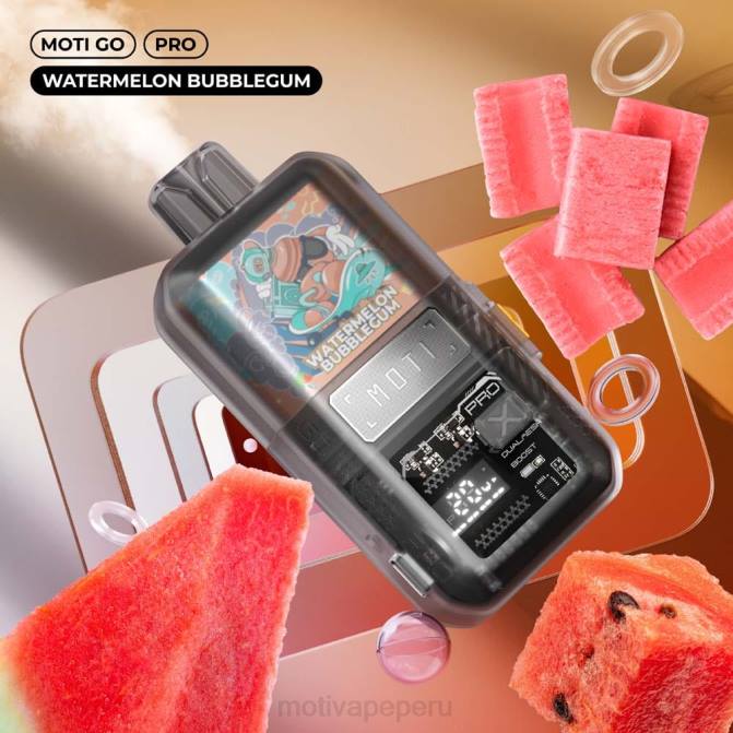 48LN23 MOTI Go Pro vaporizador desechable (5%, 12000 inhalaciones) chicle de sandía | MOTI vape precio