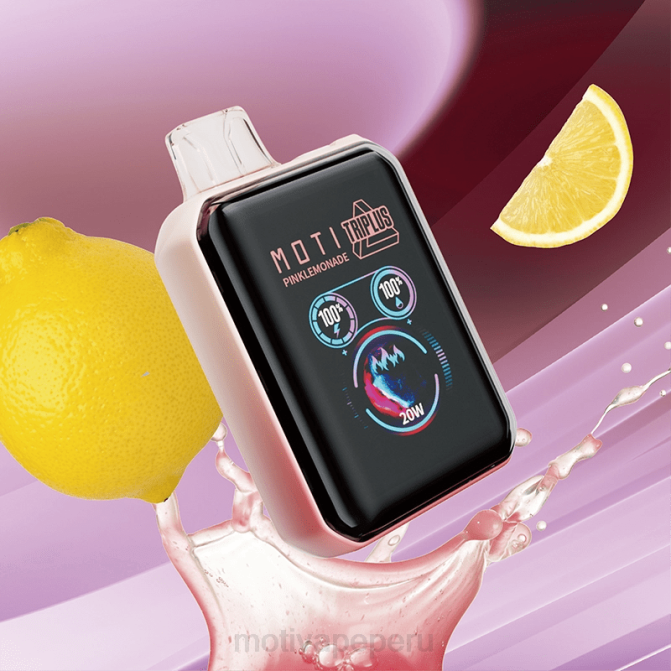 48LN8 MOTI Triplus Vape desechable de 20k (5%, 20000 inhalaciones) limonada rosa | vaper MOTI precio
